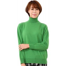GOBI (고비) 캐시미어 100 % 터틀넥 스웨터 색상 : 그린 사이즈 : M 니트 캐시미어 스웨터 캐시미어 캐시