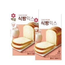 CJ 백설 식빵믹스, 760g, 2개