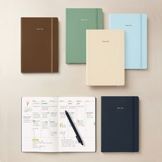 안테나샵 위클리 플래너 하드커버 2024년 다이어리 A5 주간 스터디 스케줄러 5컬러 일기장, 바닐라