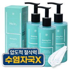 히이즈 쉐이빙프로 무자극 피부보호 면도크림 쉐이빙폼, 3개, 300ml