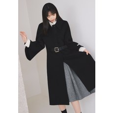플레어 슬리브 울 코트 (GNBA0CT30)