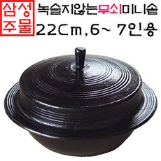 녹슬지않는 무쇠미니솥, 22Cm, 1개