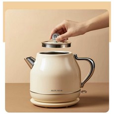  전기포트 복고풍 레트로 주전자 멀티포트 스위치, 그린 1.5L/304 스테인레스스틸/통합손잡이 