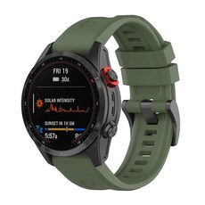 Garmin Quatix 7 Pro 밴드 Forerunner 965 955 945 실리콘 교체용 시계 밴드 손목 밴드 스트랩 Garmin Epix Pro 47mm/Fenix 7/, 아미 그린, 아미 그린