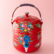 스텐 워터저그 애나멜 핸드 페인팅 물통 5L 9L, 5L레드