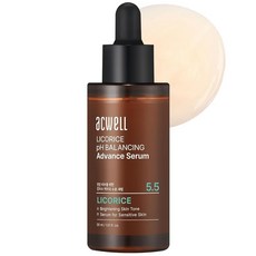 ACWELL Licorice pH 밸런싱 어드밴스드 페이셜 세럼 앰플 300ml(1.01액량 온스) - 칙칙한 피부를 위한 래디언스 앤 다크 스팟 케어 페이스 세럼 트러블과 잡티, 30ml, 1개