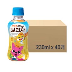 롯데칠성음료 핑크퐁 루이보스 보리차, 230ml, 40개