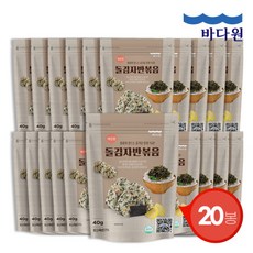 [바다원] 깨끗한 돌김자반볶음 오리지널 40g x 20봉 (지퍼백), 20개