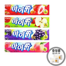 마이쮸 세트 4가지맛 딸기5개+사과5개+포도5개+복숭아5개 (총20개), 1세트, 44g