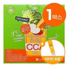 홀베리 아침엔 클렌즈 유기농 CCA주스 까주스 착즙 주스 설빈 비타민 스틱 포함 세트, 14개, 80g