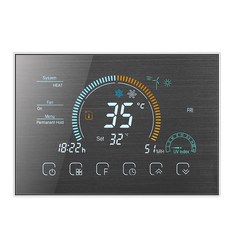 Tuya WIFI 에어컨 써모스탯 RS485 및 Modbus RTU 통신 인터페이스 온도 컨트롤러 3 팬 코일 유닛, 01 4P AND Modbus, 03 Silver