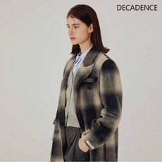 [데카(공식)] 25%쿠폰 DECA_데카 핸드메이드 체크 더블 코트