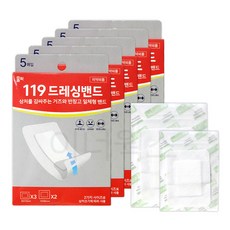 홀릭119 드레싱밴드 5매입(2size) x 5개 / 거즈 반창고, 1