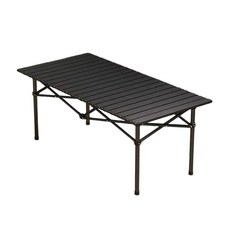 캠핑테이블 경량형 접이식캠핑테이블120cm+수납파우치, 블랙
