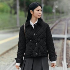 프로젝트엠 여성 코듀로이 카라 퀼팅 점퍼 EPE1JJ2100