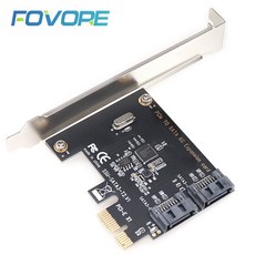 SATA 확장 카드 PCI express SATA 3.0 2 포트 확장 카드 PCIe SATA 3 III 어댑터 SATA3 SATA 컨트롤러 PCI e|추가 카드|, 1개, 단일, 단일