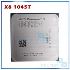 AMD Phenom II X6 1045T - HDT45TWFK6DGR 2.7GHz 6 코어 CPU 프로세서 소켓 AM3, 한개옵션0