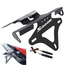 오토바이 알루미늄 후면 번호판 거치대 프레임 방향 지시등 포함 BMW S1000R S1000 R S1000RR S 1000 RR 2010-2018, 1개, 3) Signal light