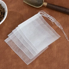 보리차티백 6x8/7x9/8x10/8x12cm 50pcs 투명 나일론 티백 재사용 가능한 차 필터 가방 향신료 주입기 스트레이너 허브, [01] 50pcs, [04] 6x8 cm, 1개