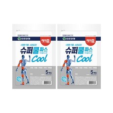 유한양행 [본사직영] 해피홈 슈퍼쿨파스 카타플라스마 5매, 2개