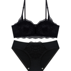 [뽕브라마켓] 4cm 글램업 코르셋 노와이어 왕뽕브라set 가슴골보장 쫀쫀 볼륨업 군살커버 여성브라팬티세트