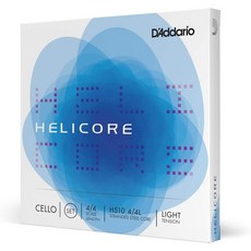 첼로 현 줄 스트링 다다리오 헬리코어 4/4 스케일 중간 장력 싱글 A 첼로용 831517, Full Set, Light Tension, 1개