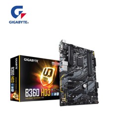 새로운 기가 바이트 B360 HD3 마더 보드 LGA 1151 DDR4 인텔 B360 B360M 데스크탑 메인 보드 USB PCI E X16 3.0 마더 보드|마더보드|, 1개, 단일, 단일