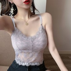레이스 미 등 크로스 펀칭 섹시 브라 노 와이어 여름 얇은 가보시 랩 탑 가슴이 작은 나시 여