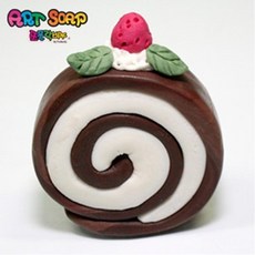 Foryou 쪼물락 아트솝 초코롤케익 비누 키트 점토 공예 천연 soap 만들기, 단일상품