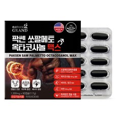 네이처그랜드 팍쎈 쏘팔메토 옥타코사놀 맥스 3개월분 전립선건강 고함량 미국완제품, 1개, 90정