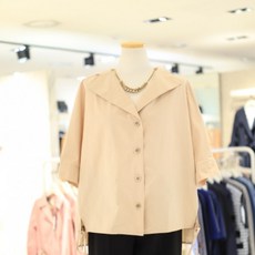 더아이잗 와이드 칼라넥 사이드 슬릿 블라우스 IL4N0BL87