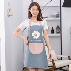 commalee commalee 앞치마 앞치마 핸드메이드 주방가정용 방수방유 패션녀큐티 일계 여름공-26185, 단일옵션, 옵션22