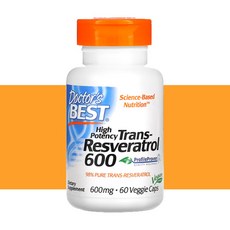 닥터스베스트 트랜스 레스베라트롤 600mg 폴리페놀 호장근 추출물 비건 60 베지캡슐, 60정, 1개