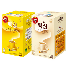 [K쇼핑]맥심 커피믹스 150T+20T*4개, S/E형/(모카 1개+화이트 3개)150T+20T*4개