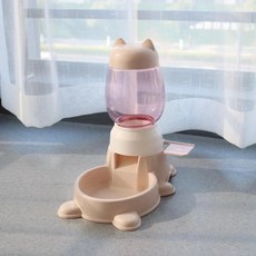 강아지 고양이 페달 자동 반자동 복숭아색, 1개, 크림앵귤, 1L