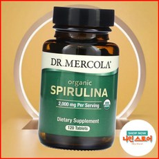드 메르콜라 유기농 스피루리나 2000mg 120정 500mg, 드 메르콜라 유기농 스피루리나 2000mg 120정 5, 1개