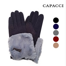 가파치 겨울 방한 여성 스마트터치 장갑 CAPACCI SMT 등털