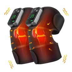 종아리 마사지기 전기 무릎 온도 다리 어깨 온열 진동 마사지 팔꿈치 관절 치료 패드 관절염 완화, [04] 2pcs-Vibration Heat, T03-2pcs-Vibration Heat