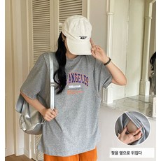 수유 순면 반팔 프린트 티셔츠 여름 산후 라일락 루즈핏 스킨 수유 상의