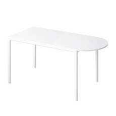 [두닷] 콰트로 에어 반타원 데스크 (1670x800), 에어화이트+에어화이트