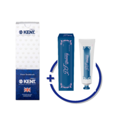 켄트칫솔6개입 1박스+디티미백치약90g 1개 레몬시트러스향 과산화수소35% 치주질환예방성분함유, 켄트컴팩트(블루)
