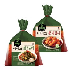 비비고 총각김치 1.5kg 열무김치 1.5kg 올인원 세트, 상세페이지 참조
