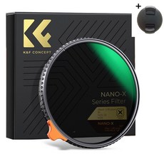 KnF 67mm NANO-X 블랙 미스트 1/4 +가변 ND2-ND32 2in1 필터 __ X 크로스 방지 (캡포함) - 8K AGC Glass - Diffusion+ND2-32