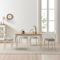 [리체갤러리] 프렌치 엔틱 디자인 가구디아 4인 식탁 의자 테이블 세트