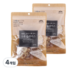  벨버드 강아지 건강수제간식, 우족슬라이스 맛, 300g, 4개입 