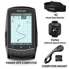 자전거 속도계 GPS 주행거리 MEILAN M1 컴퓨터 2.6 인치 스크린 사이클링 무선 트래커 주행 거리계 도로 MTB 내비게이션 ANT, 없음, 5) M1 Group D, 1개