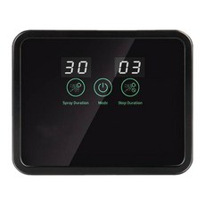 실내 양서류용 타이밍 미스트 세트가 있는 미스트 노즐이 있는 스마트 파충류 가습기, 8cmx3.5cm, 플라스틱, 검은색