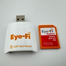 EyeFi 탐색 무선 와이파이 SD 카드 포토 카메라 USB 리더 2GB 업로드