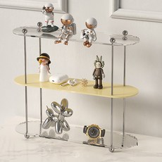 홈 심플한 아크릴 선반 진열대 컵거치 스탠드형 주방선반 모던 미니선반, 살구, A1