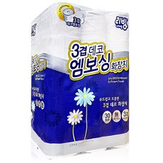 깨끗하고 향기좋은 3겹 30m 30롤 리빙 데코 엠보싱, 코디 순수 데코 30m 3겹30롤